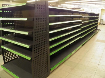 shelving for alcoholic beverages with security