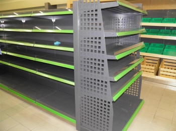 shop shelving for books with slanted shelves