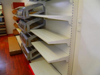 shop shelving for electronics with cable management