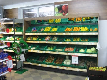 shop shelving for local producers with regional design
