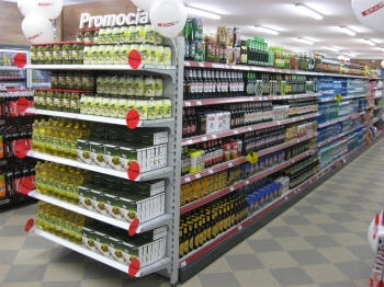 seasonal goods shelving with modular system